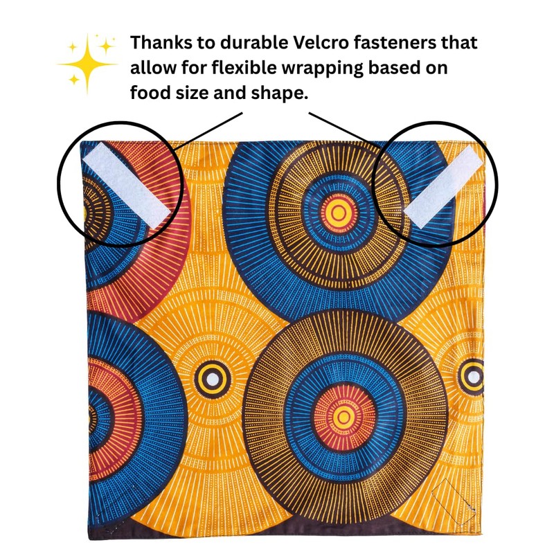 Reusable Sandwich Wrap - Washable, Leakproof, Double-Layered, Fabric, Foldable, Space