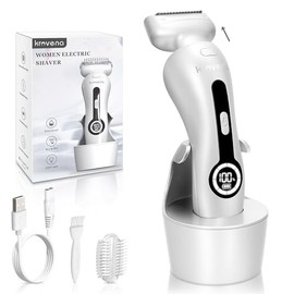 Afeitadora eléctrica para mujer, maquinilla de afeitar eléctrica para mujer, piernas de bikini, axilas, vellos púbicos, recortadora recargable con cab