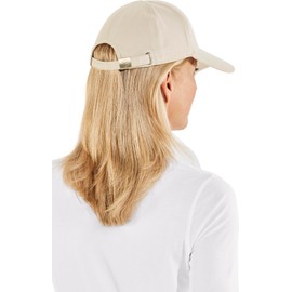 Coolibar UPF 50+ Men's Women's Zayne Cotton Ball Cap - Sun Protective (Large/X-Large- Natural Modern Herringbone)