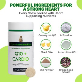 ActiveFur Nutrition Q10+ Cardio Tablets for Cats