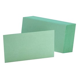 Oxford® Color Index Cards, Unruled, 3"x 5", Green, Pack Of 100