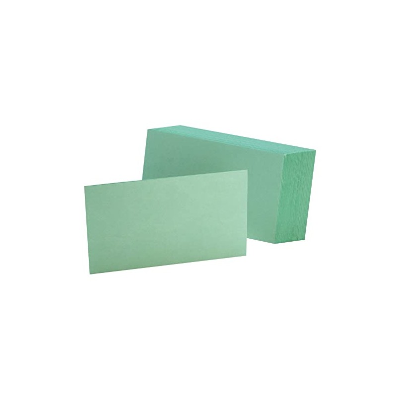 Oxford® Color Index Cards, Unruled, 3"x 5", Green, Pack Of