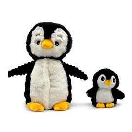 Les Déglingos Les Ptipotos by Glissou Le Penguin Maman Baby - Soft Toy - Very Soft Birth - Black and White - 16 cm