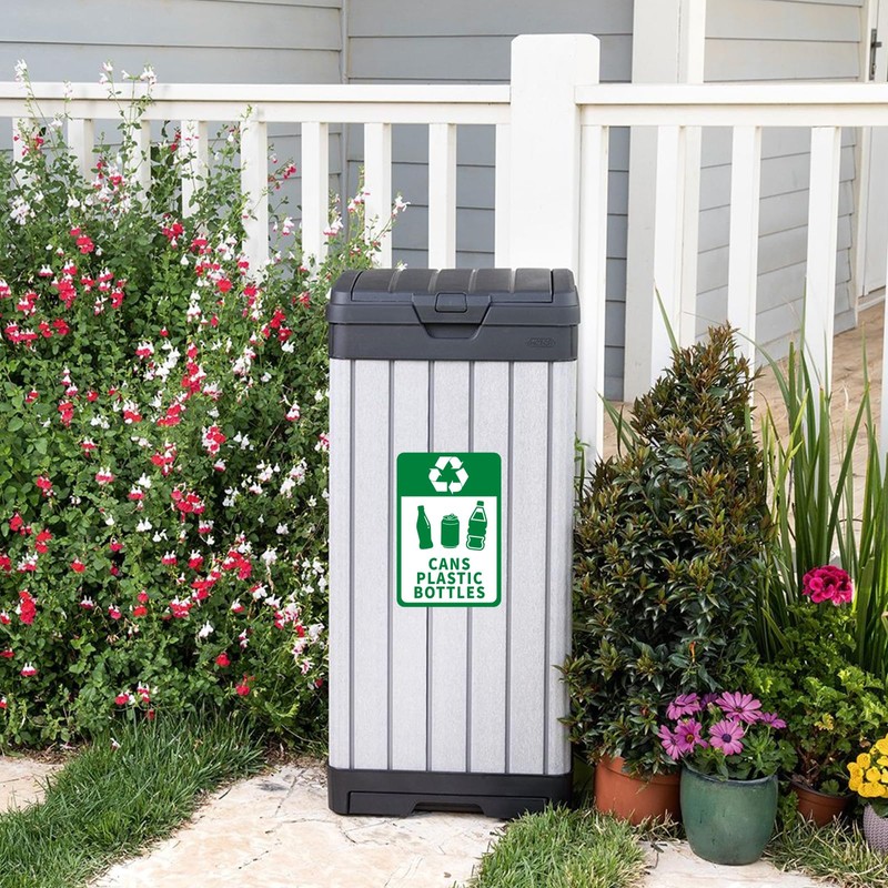 10 Pack Waterproof Recycle Sign for Trash Can(Large),Cans and Bottles