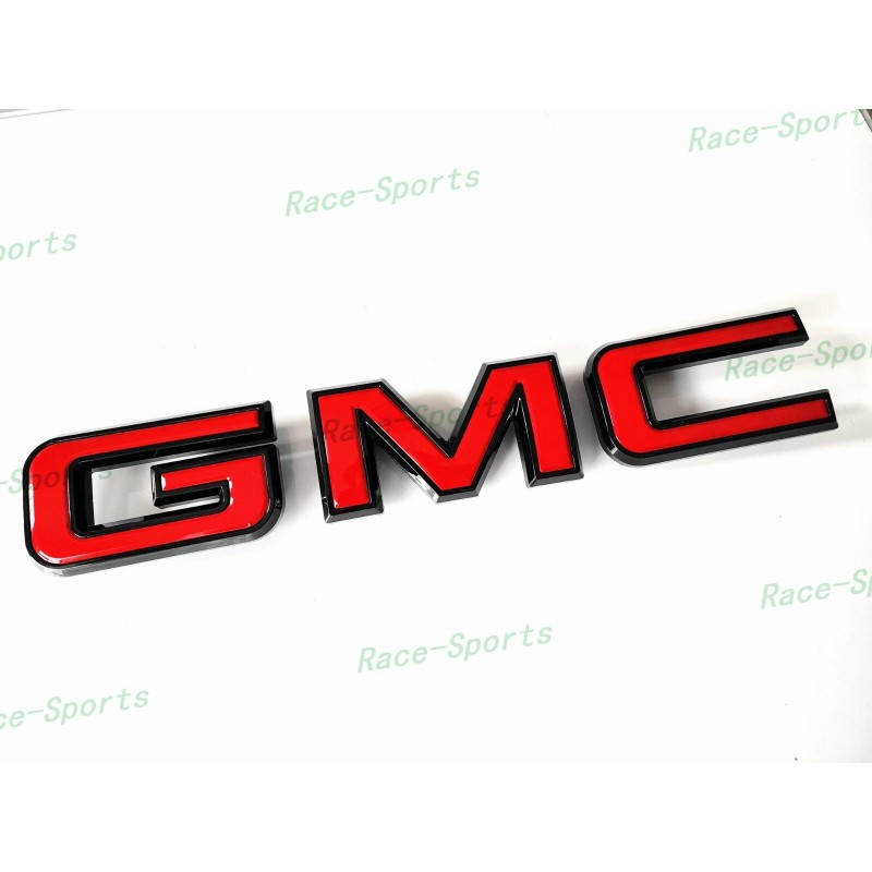 Auto GMC Front Gloss Black Red GMC Emblem Sierra 1500