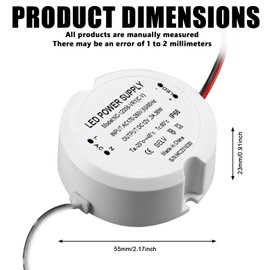 LED Transformer 12 V 36 W 3 A: Mini Power Supply 12 V, Transformer 230 V to 12 V, Small Transformer Waterproof IP67, Constant Voltage Transformer 230 V to 12 V Power Supply for LED Strips