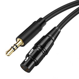 XMUXI 3.5mm Male to XLR Female Balanced Cable 1/8 Inch TRS to XLR Stereo Audio Microphone Cable Mic Cord (1 Meters)