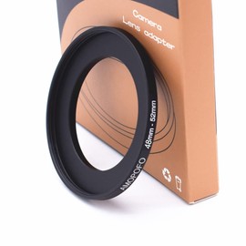 48 mm Lens Converter 52 mm Camera Filter Ring, Compatible with All 48 mm Camera Lenses to 52 mm UV, ND, CPL Accessories, Made of CNC Machined Material (48 mm - 52 mm)