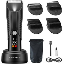 Manscape Electric Body Hair Trimmer - IPX7 Waterproof Ball Trimmer for Men with LED Light, Wet/Dry Groomer, USB-C Rechargeable, Travel Bag Included - Men's Pubic, Groin and Body Shaver