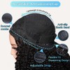 QUANDIAN Kinky Curly 3 In 1 Half Wig Human Hair