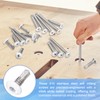 sourcing map 30Pcs M5x16mm White Hex Washer Head Self Tapping