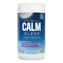 Natural Vitality Calm Polvo Magnesio Melatonina Sabores Berry 170g