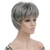 Lydell 6-8" Straight Short Bob Wig Layered Shaggy Flat Bangs