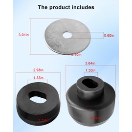 QAGGUM Body Mount Bushing Kit Fit for Chevy GMC Silverado Sierra 1500 2500 2WD 4WD 1999-2014 Replace 7-141 Body and Cab Mount Bushing Kit Black Polyurethane 24 Pcs