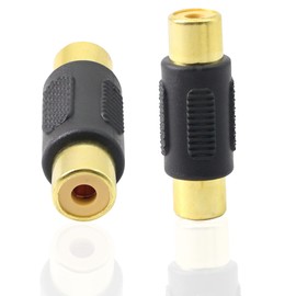 PNGKNYOCN RCA Female to Female Coupler Gold-Plated RCA Audio Video Cable Adapter Extender for Speaker, RCA Cable, Amplifier (Pack of 8)