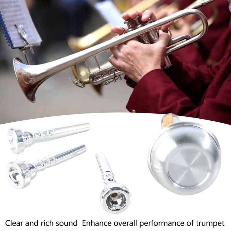 Trumpet Mouthpiece Mute Set 3C 5C 7C Practice Silencer Combination