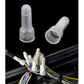 225FWY 100 PCS PACK 12-10 Gauge Transparent Closed End Crimp Cap CAPS Wire UL Approved