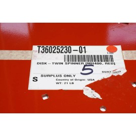 New TORO DISK-TWIN SPINNER T36025230-01, MH-400 RED Ships FREE