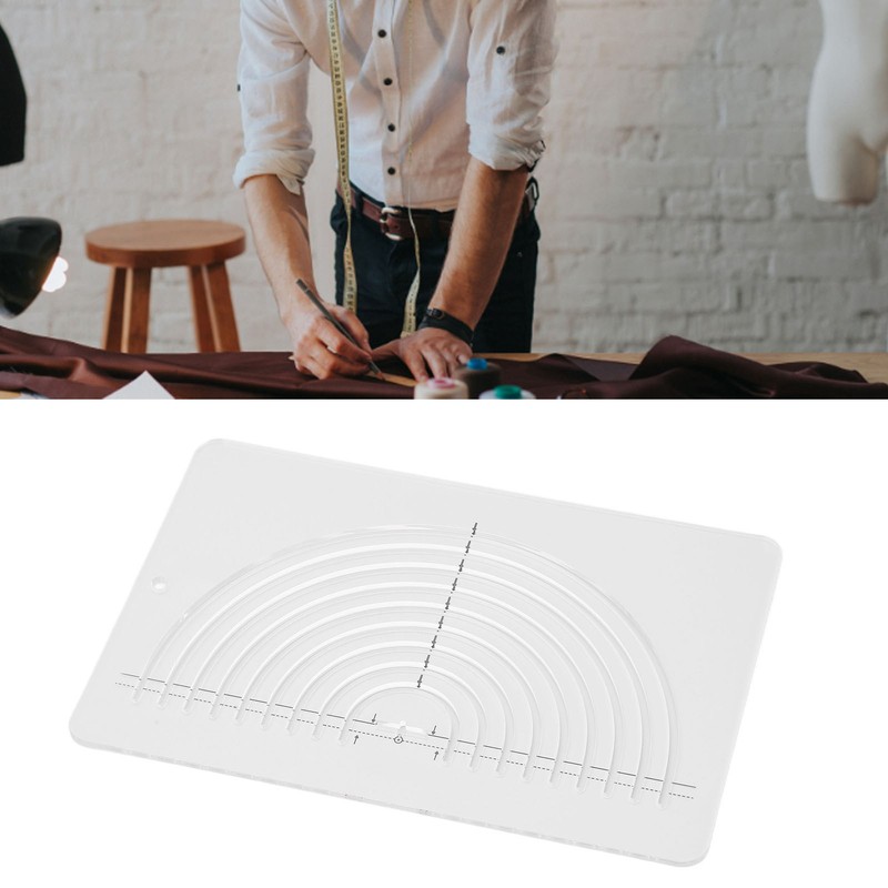 Circle Quilting Ruler Semicircle Durable Clear Acrylic Highly Accurate Wide