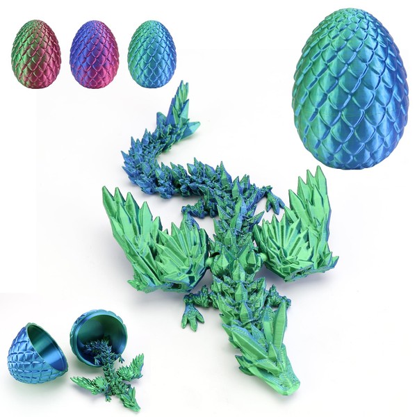 WJMY Dragon Egg with Dragon, with Wings, 3D Printed Dragon