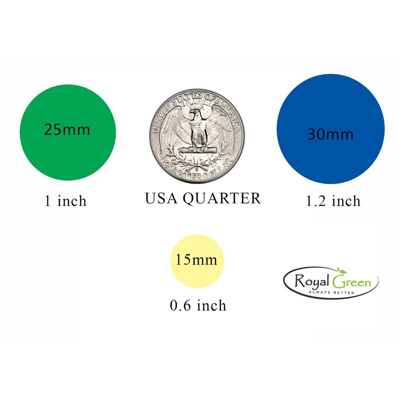 Black Sparkles Color Coding Labels 1" Round 25 mm -