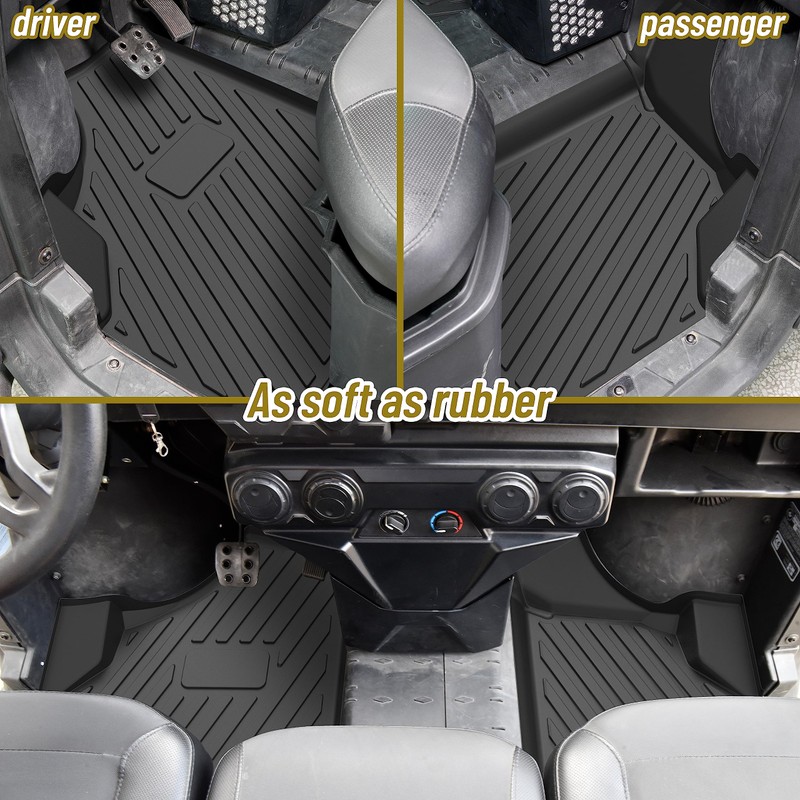 SAUTVS Floor Mats for Can Am Defender, TPE Front Row