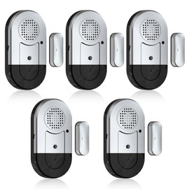 Sanjie Door Window Alarms - 5 Pack,125dB,Volume Control,Window Door Open Alarm Sensors for Kids Safety/Dementia/Pool,Wireless Sensors Keep Your Home Security,Easy to Install,Long Battery Life