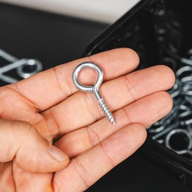 HELPMATE Eye Bolt 25 x 12 x 3.8 x 18 mm - Galvanised Steel - Pack of 50 - Eye Bolt with Wood Thread