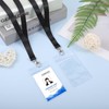 2 Pack Clear ID Badge Holder with Lanyard, Lanyards for