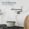 KIBI Wall Mount Pot Filler Faucet – 360° Swivel Double