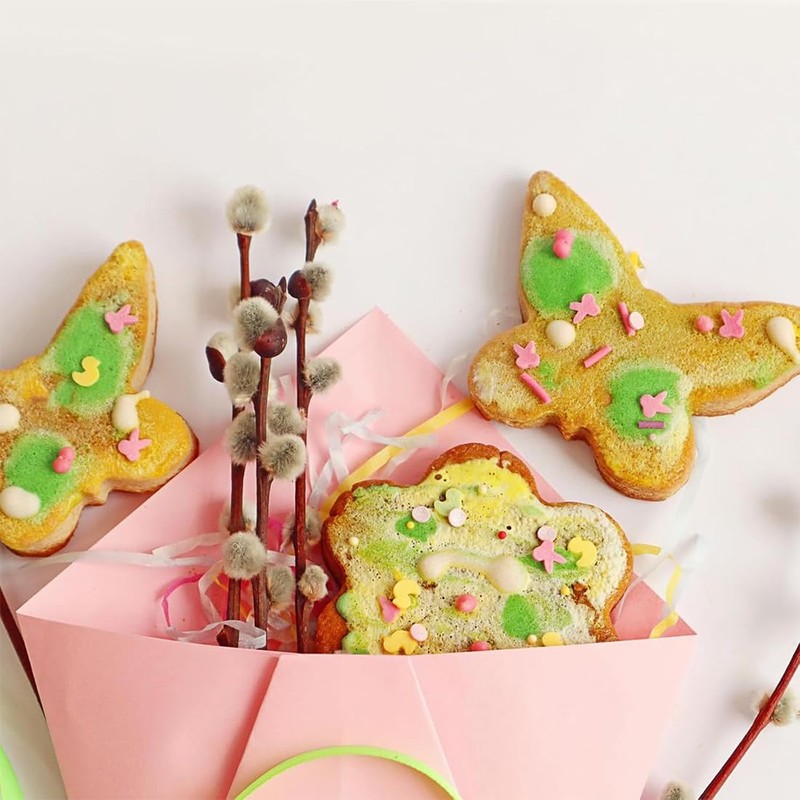 AORVYUI 5 Cookie Moulds Cute Butterfly Shape