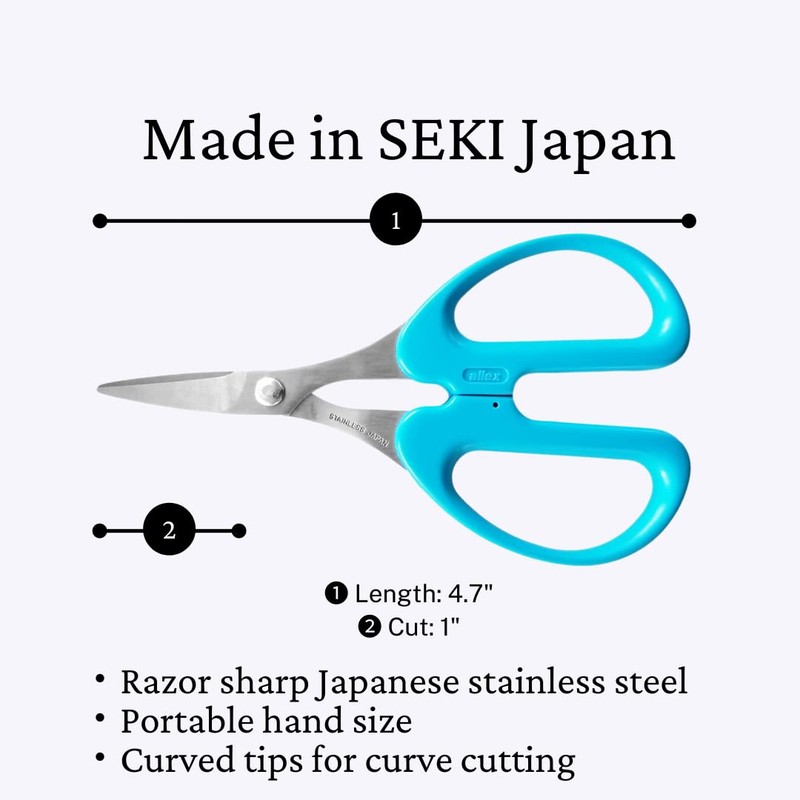 ALLEX Ostomy Scissors Curved Blunt Tips for Cutting Stoma Bag