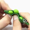 EROSPA® Funny Face Sugar Pea Bean Squeeze Keyring, Green