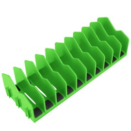 HURRICANE Plier Organizer Rack, 10-Slot Pliers Cutters Organizer Rack with Non-Slip Rubber Base, Tool Organizer, Tool Drawer Toolbox Organizer and Storage, Green, Extendable Design, Fit 3” H, 1 Pack