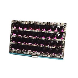 Rubitas Women's Decoration, Business Card, Card Case, Cute Stainless Steel, purple