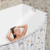 Adjustable 30-45 inches Curved Shower Curtain Rod, Premium Stainless Steel