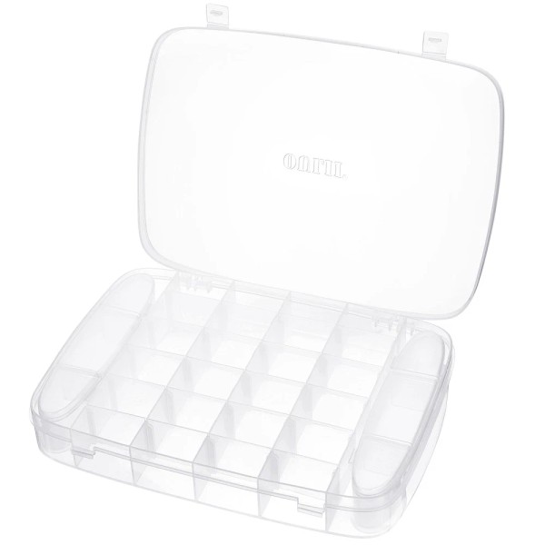 OULII Box with Dividers Portable Multi-grid Jewelry Storage Compartments Organizer