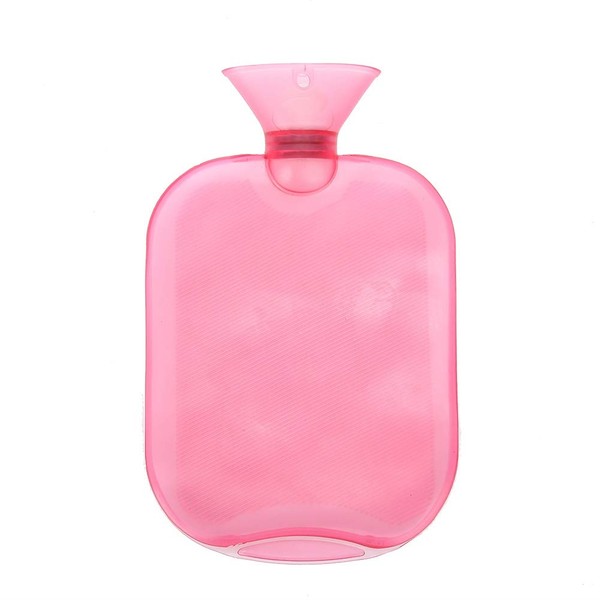 Hot Water Bag, Heat/Cold Rubber Big Size Water Bottle 2000ml for Pain Relief Transparent Hot and Cold Water Bag(#1)