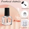 2 Pcs Empty Nail Polish Bottles with Brush Empty Fingernail
