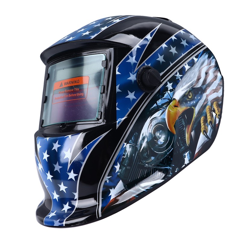 Auto Darkening Welding Helmet Large View Solar Powered Wide Shade