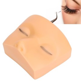 Fosa - Cabeza de maniquí de Pestañas de 3 Capas para Maquillaje de Pestañas, Extensiones de Pestañas, Cara de Práctica de Maquillaje de Tacto (Piel Am