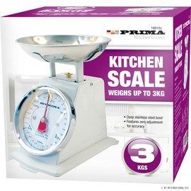3kg Mechanical Kitchen Scale - Cream