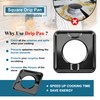 Square Drip Pan 7.75" Heavy Duty Gas Burner SGP-400 Square