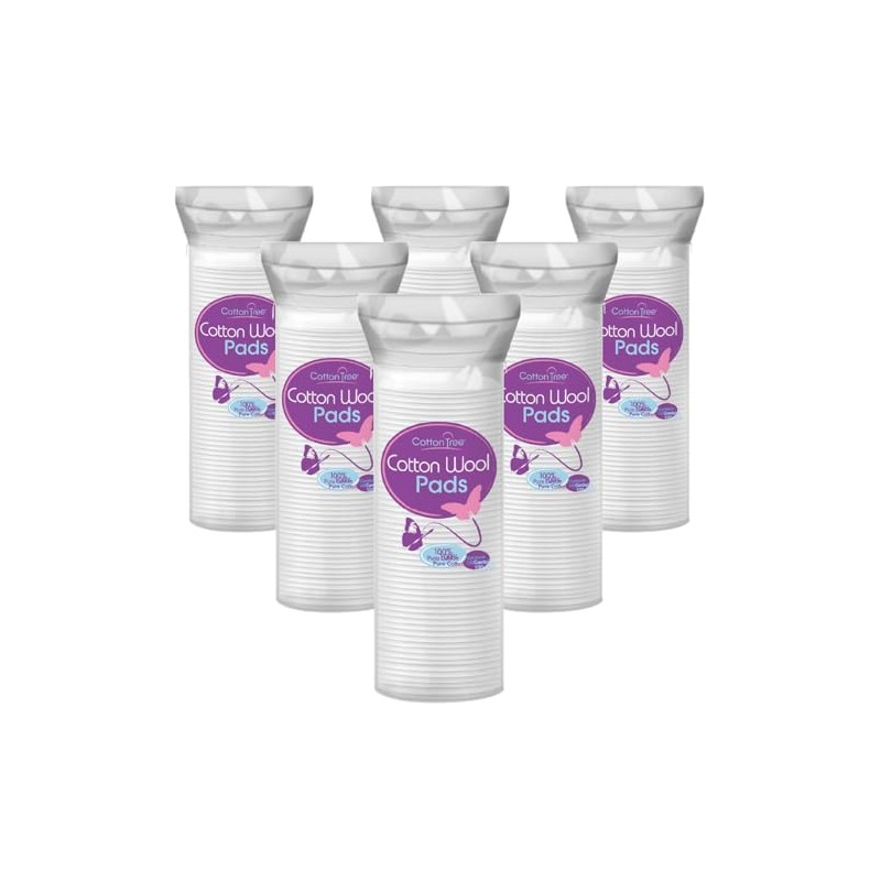 Cotton Tree 100% Pure Cotton, Round Cotton Wool Pads, 80