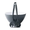 Zeal G217TSET Salad Bowl and Server Set-Dark Grey, Melamine