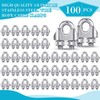 Blulu 100 Pcs 1/8 Inches M3 Stainless Steel Cable Wire