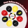 60pcs Black and Yellow Balloons 12inch with Black Print Red