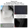 Dapucarin Car Headrest Pillow 100% Memory Foam, Breathable Removable Leather