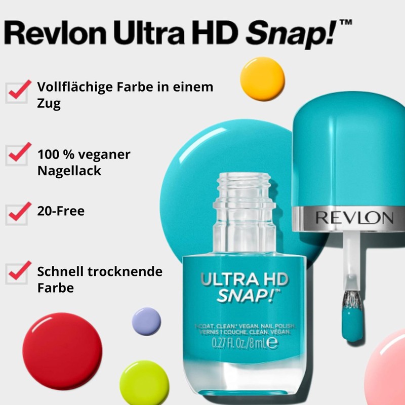REVLON Ultra HD Snap Nail Color, Natural Rich Glossy Polish,