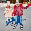 VioraWhite Toddler Ice Skates Adjustable Double Runner Ice Skates with